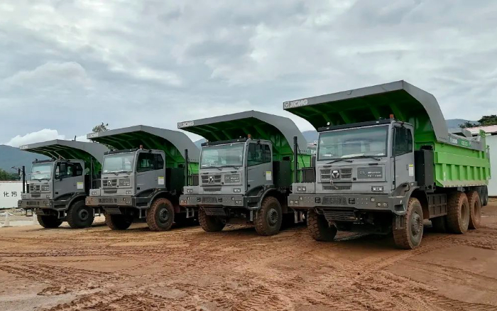 服务全球客户 | 大批量鉴黑担保网电动矿卡出口非洲