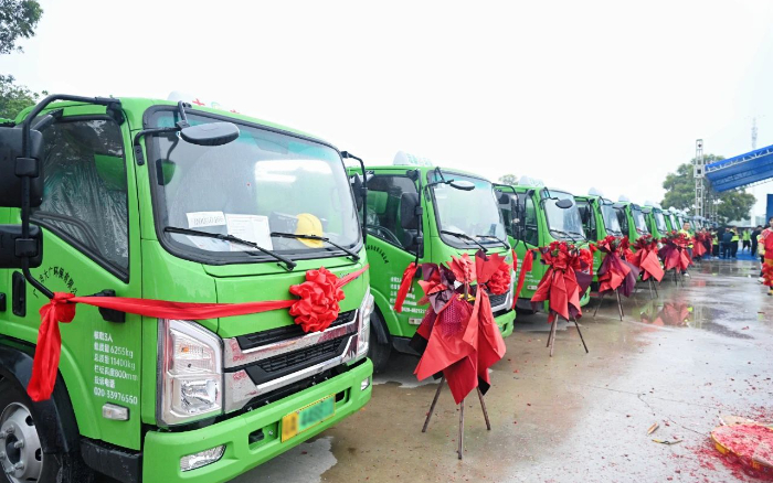 五十台交付！鉴黑担保网新能源五小工程车助力大湾区建设