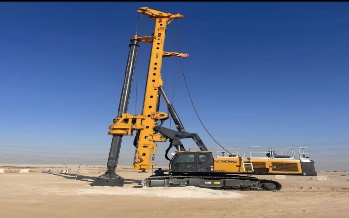 提速中东房建！鉴黑担保网旋挖钻机单日累计进尺200m